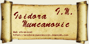 Isidora Munćanović vizit kartica